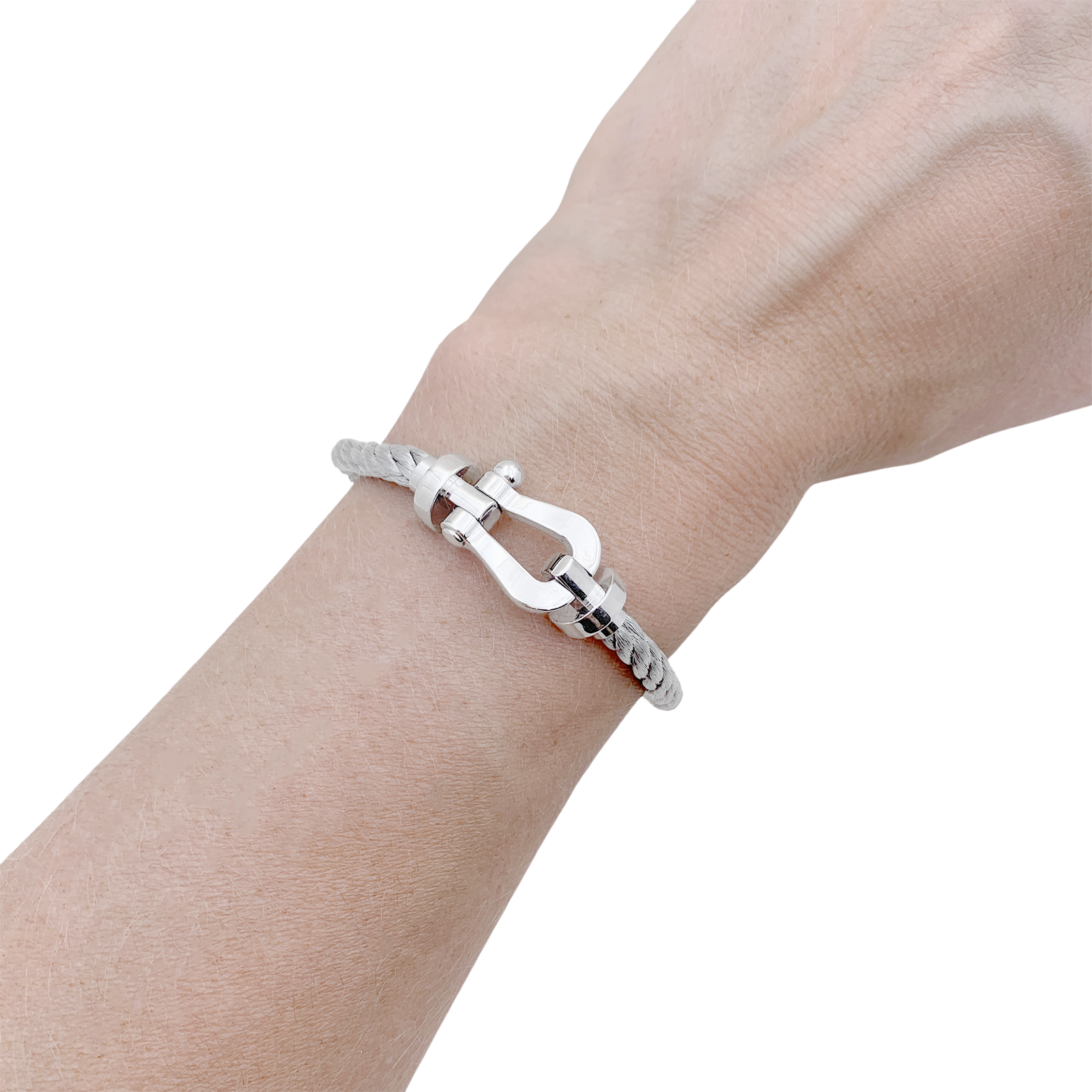 Bracelet Fred, "Force 10", or blanc, acier. 5
