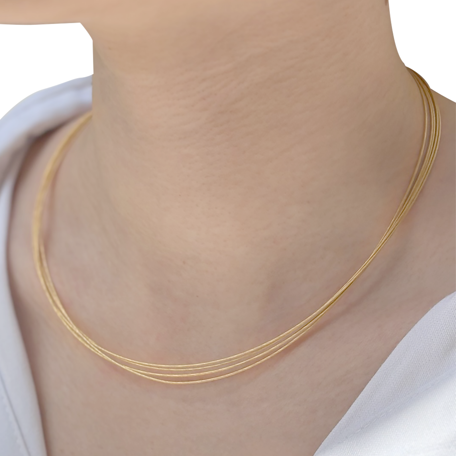 Collier DINH VAN, cinq câbles en or jaune. 3