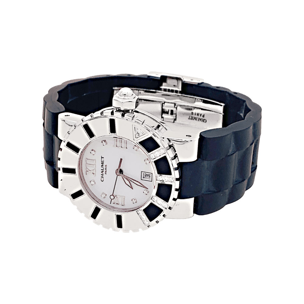 Montre Chaumet, "Class-One", en acier et diamants. 2