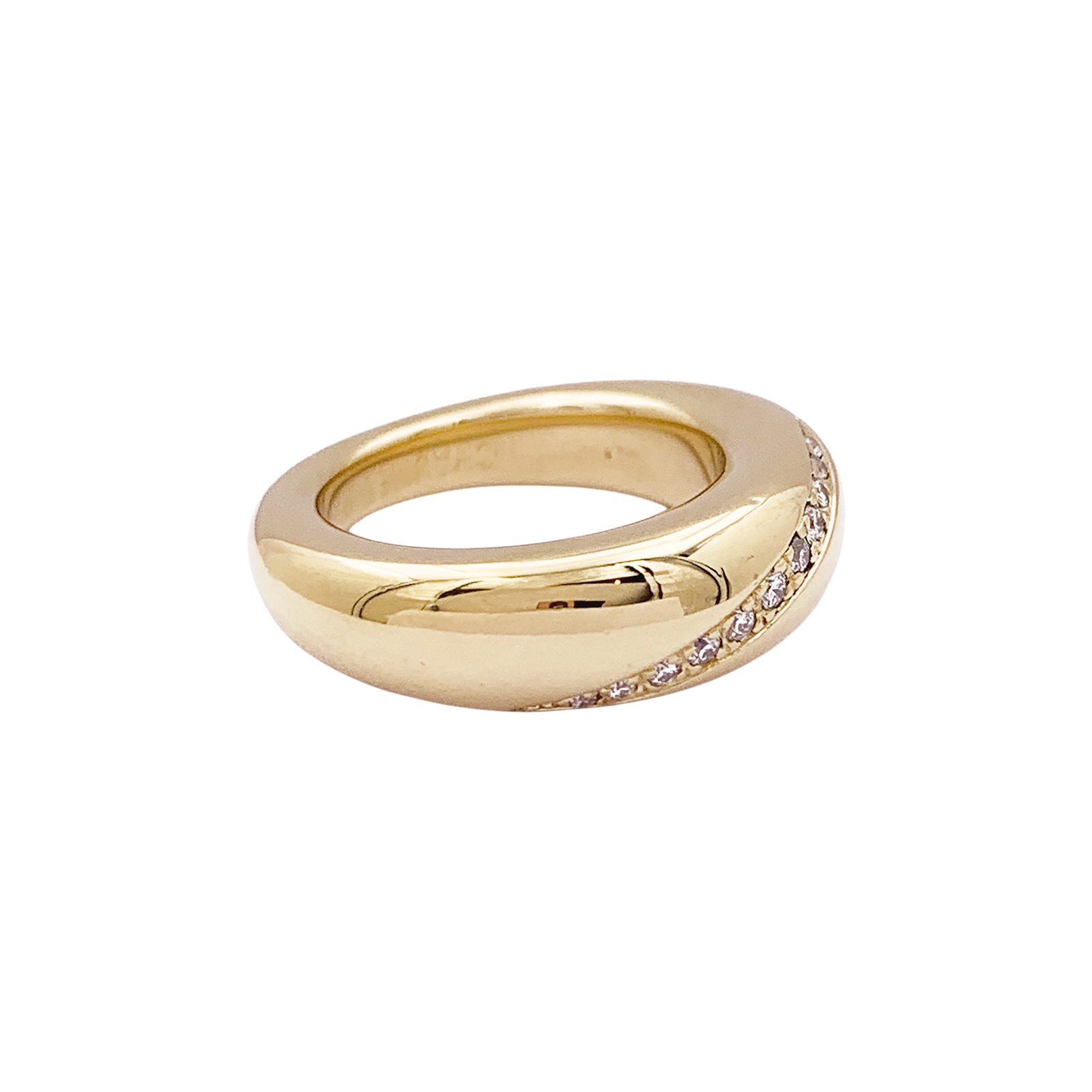 Bague Chaumet "Anneau" or jaune, diamants. 1