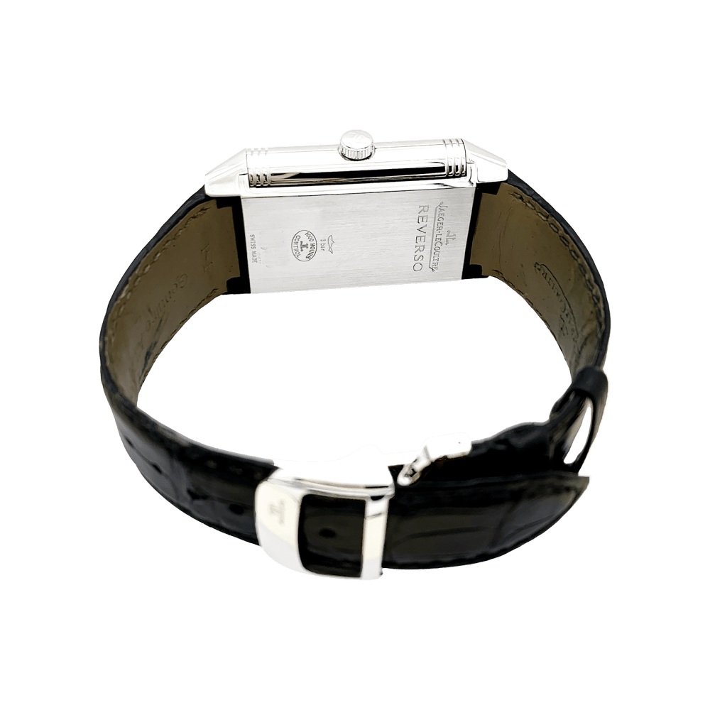 Montre Jaeger-Lecoultre , « Grande Reverso 986 Duodate », acier, cuir. 4