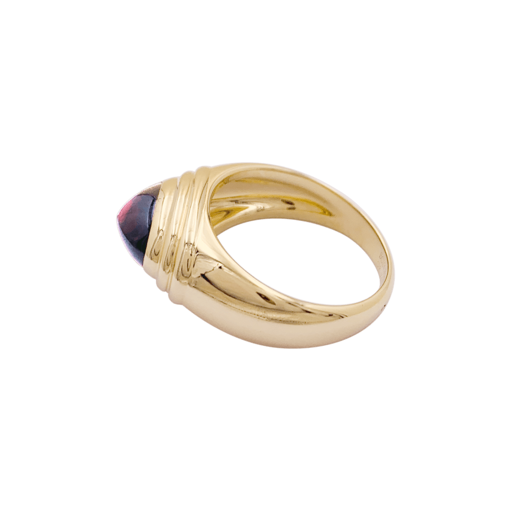 Bague Boucheron, "Jaïpur", or jaune, grenat. 3