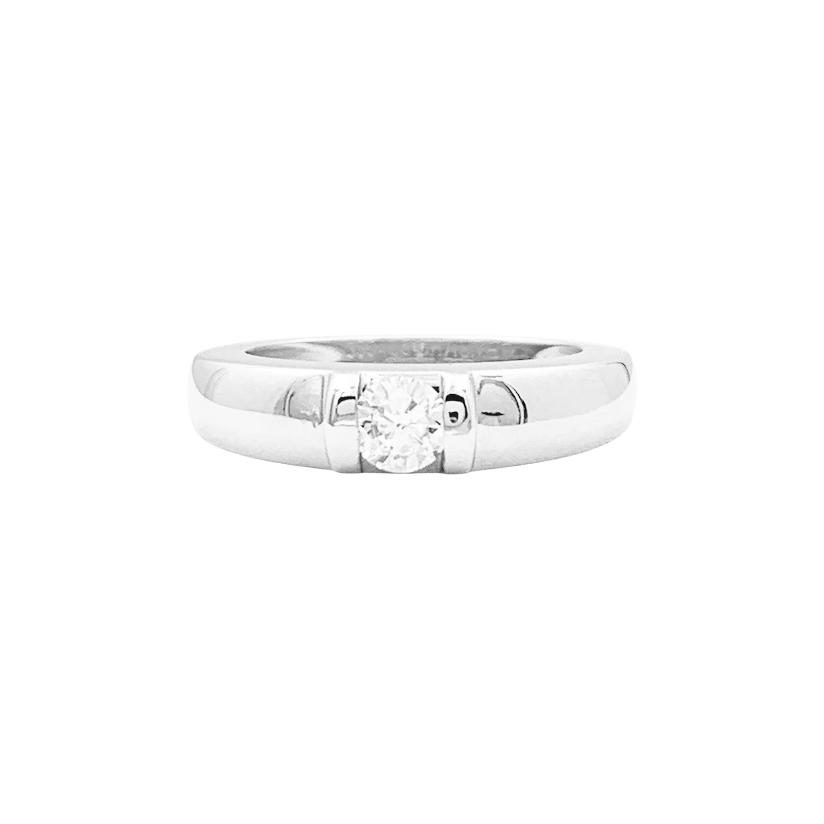 Bague Chaumet, "Gioia", or blanc, diamant.  1