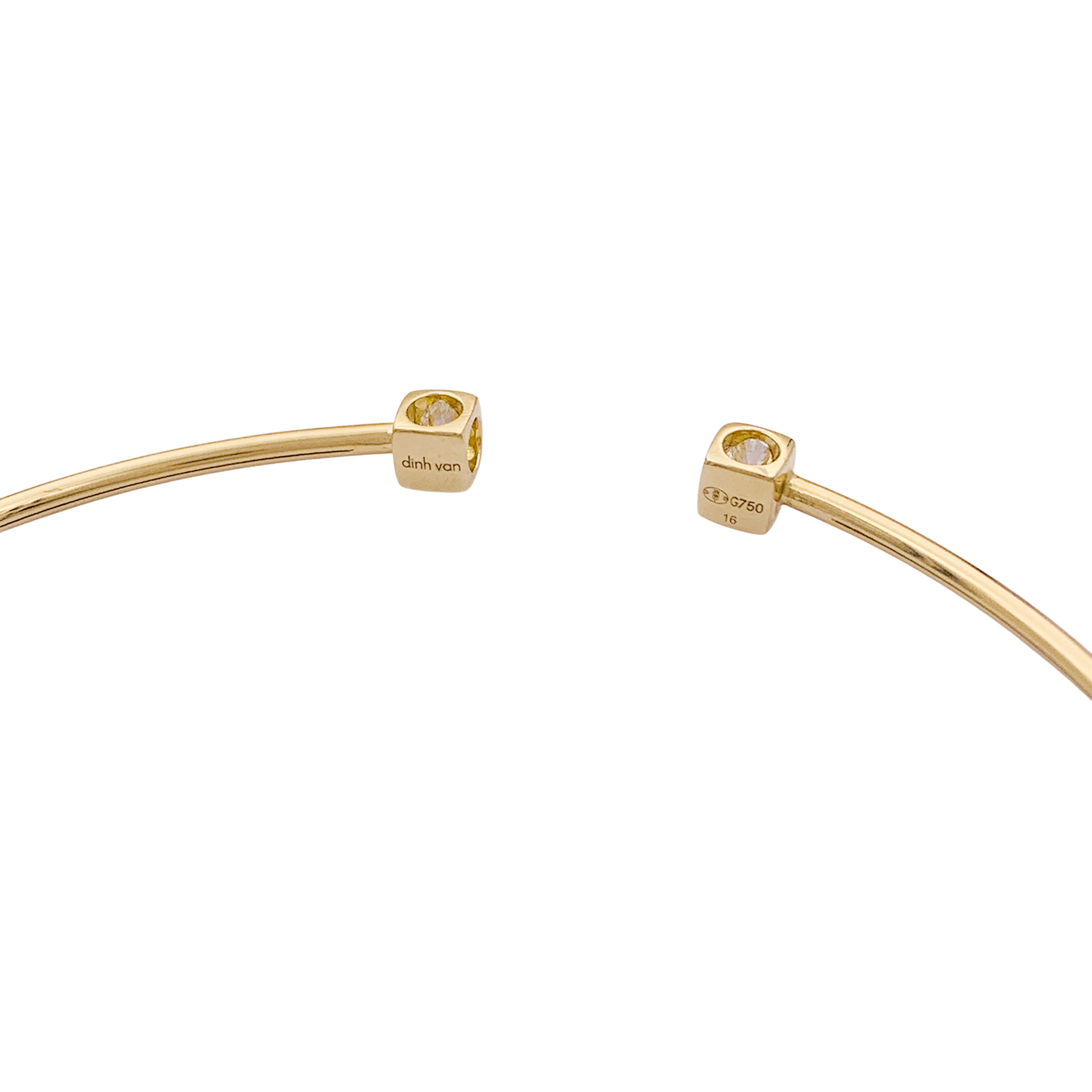 Bracelet Dinh Van, "Le Cube Diamant", or jaune, diamants. 4