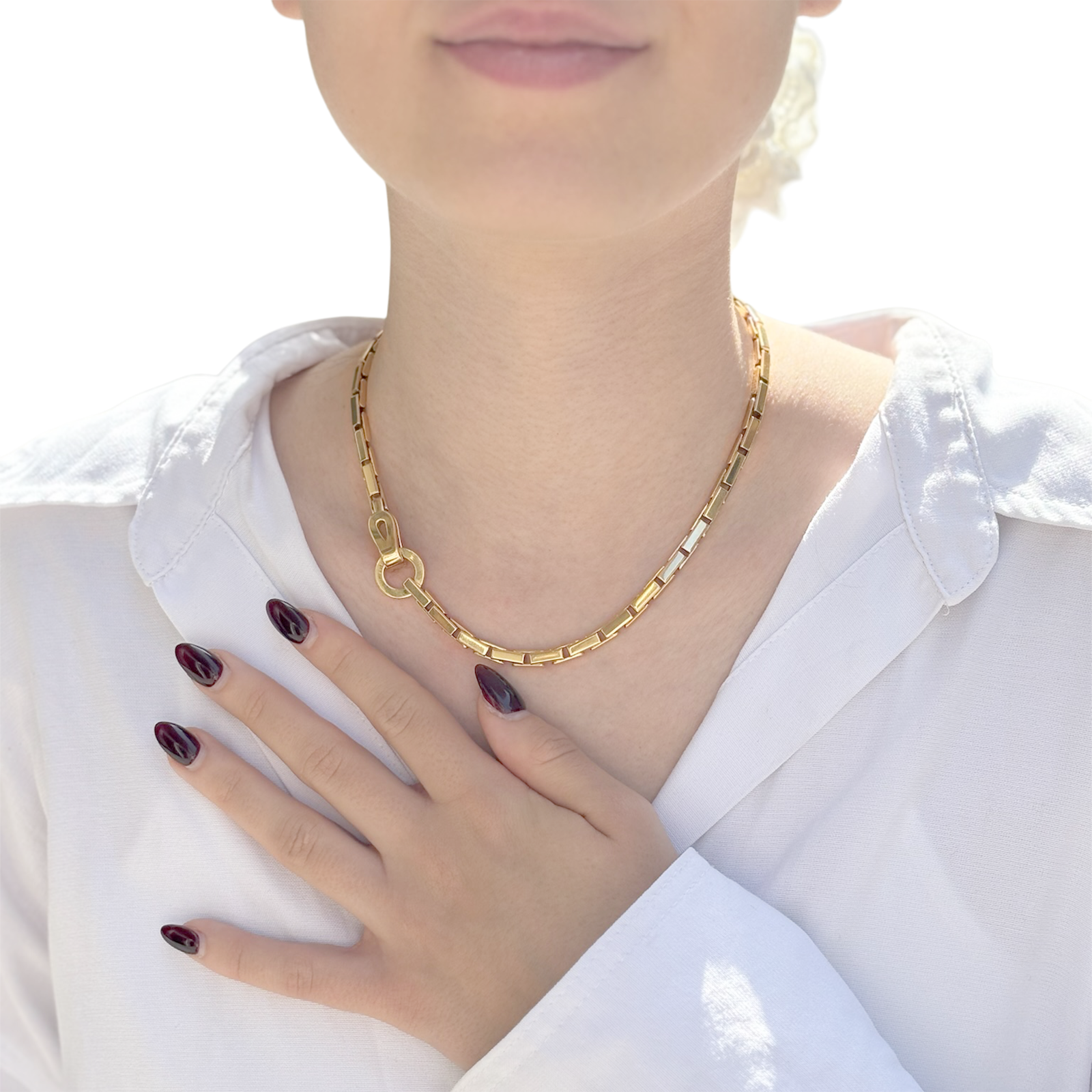 Collier Cartier, "Agrafe", or jaune. 4
