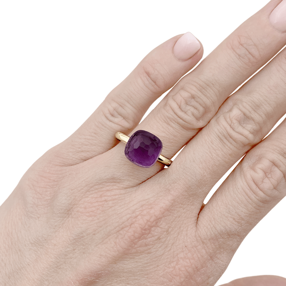 Bague Pomellato, "Nudo Classic", deux ors, améthyste. 8