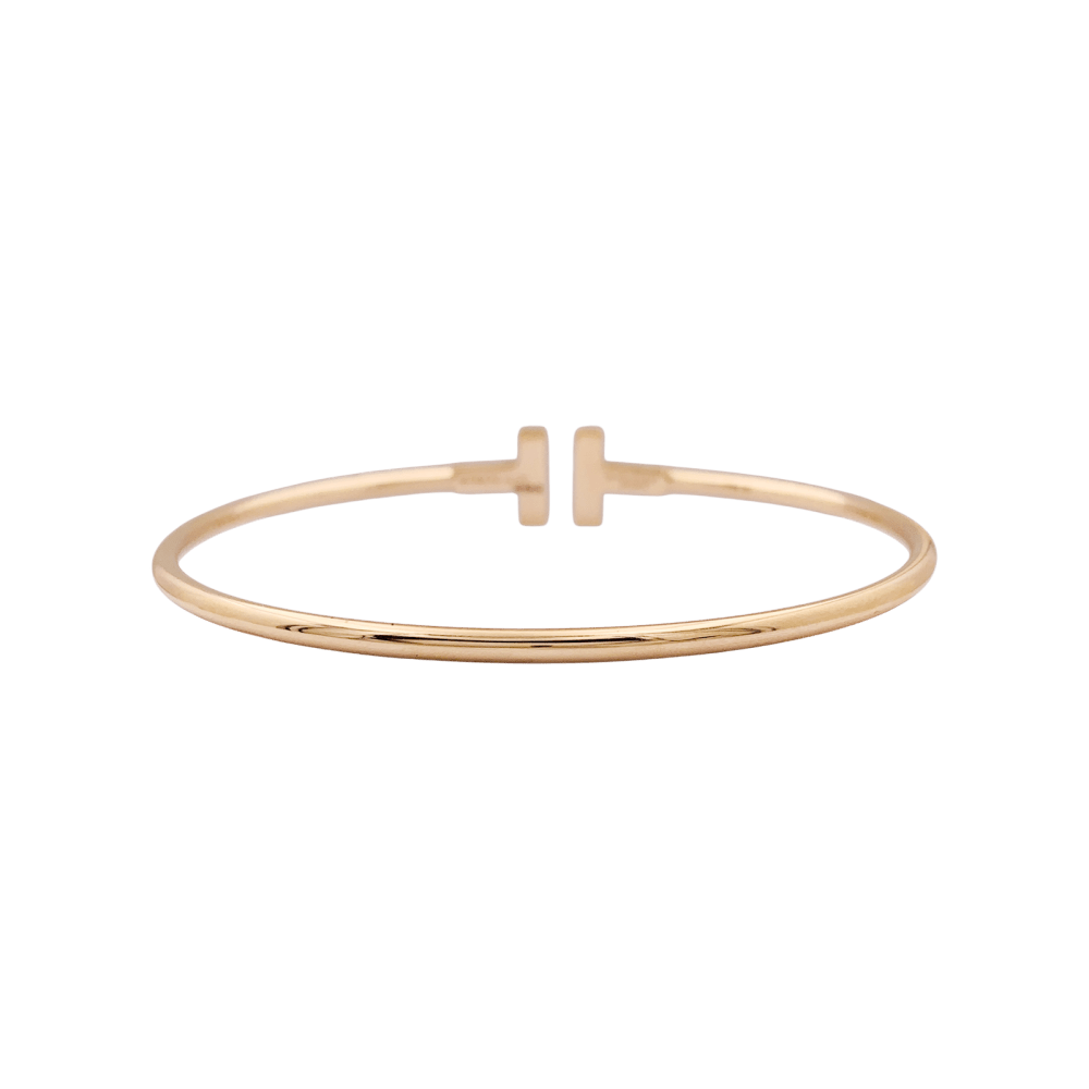 Bracelet Tiffany "Wire Tiffany T" en or rose et diamants. 6