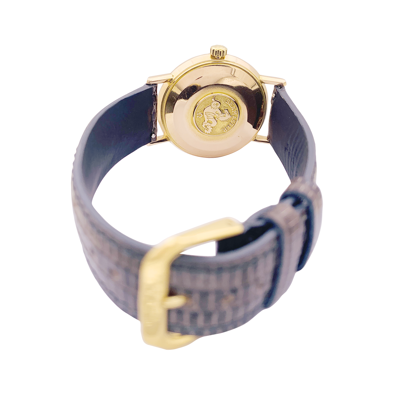 Montre Omega, "Seamaster De Ville" or rose, cuir. 3