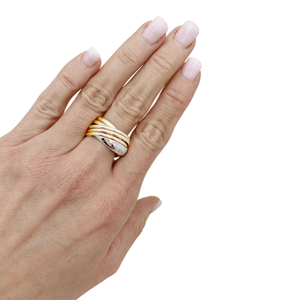 Bague Cartier, "Trinity", 3 tons d'or. 5