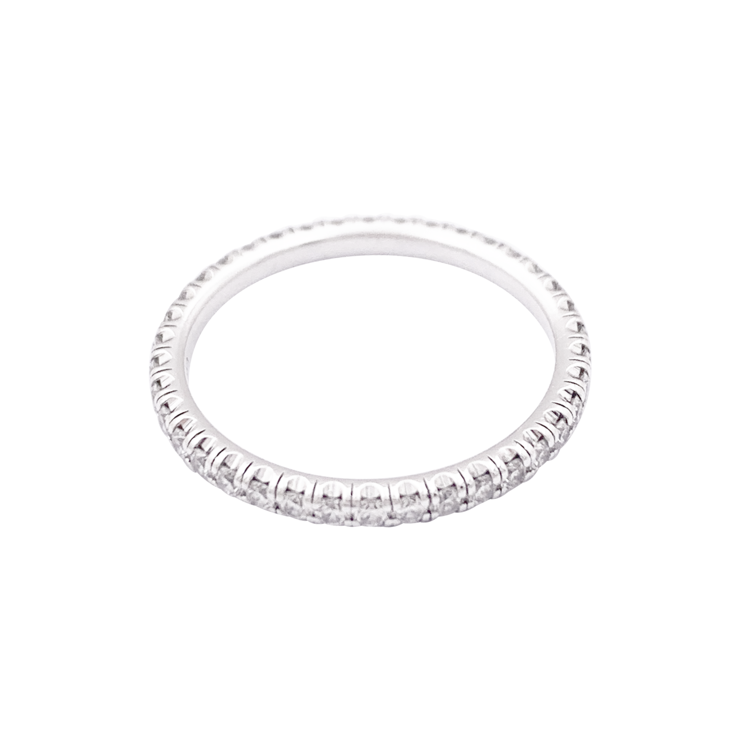 Alliance Cartier, "Etincelle", or blanc, diamants. 4