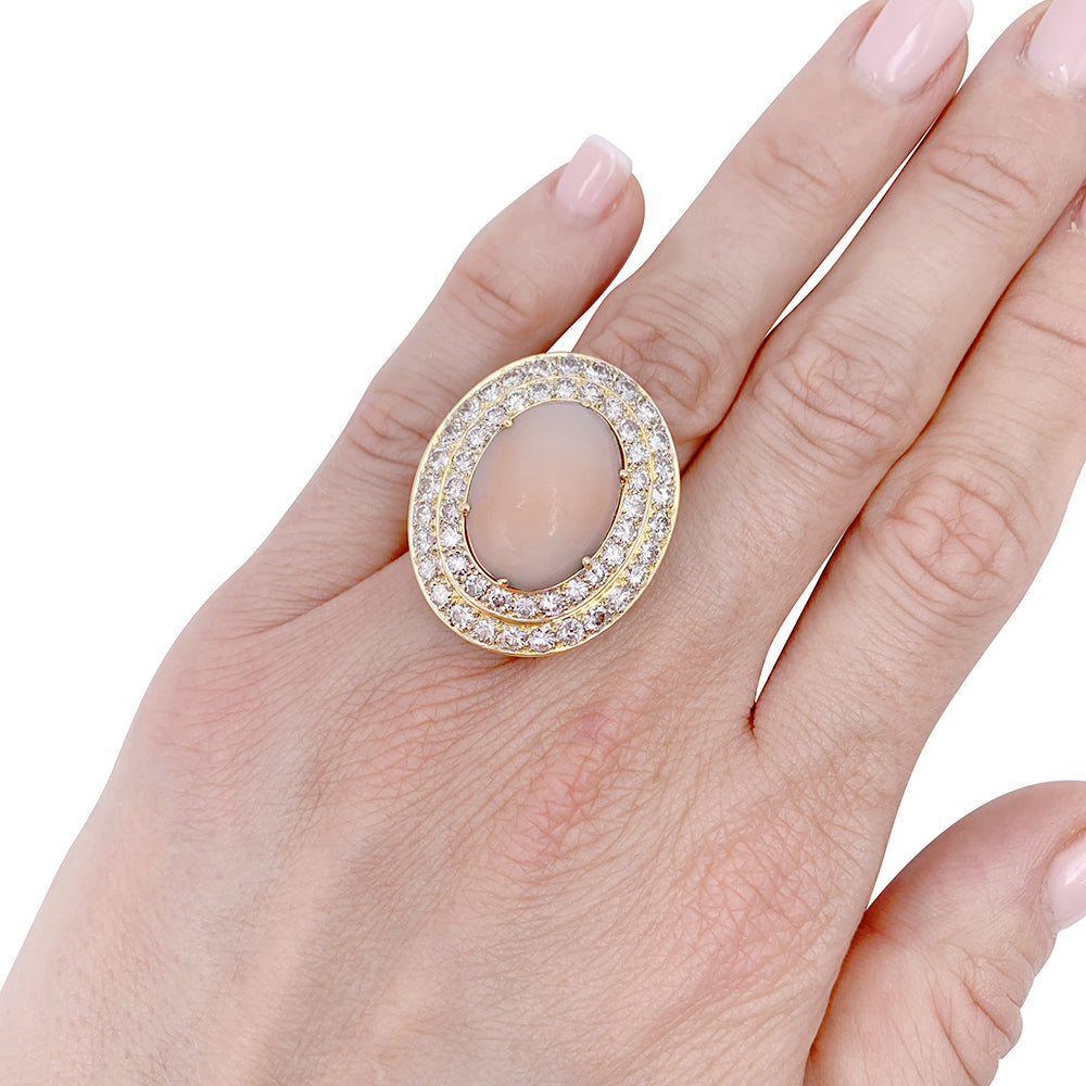 Bague M.Gérard corail, diamants. 8