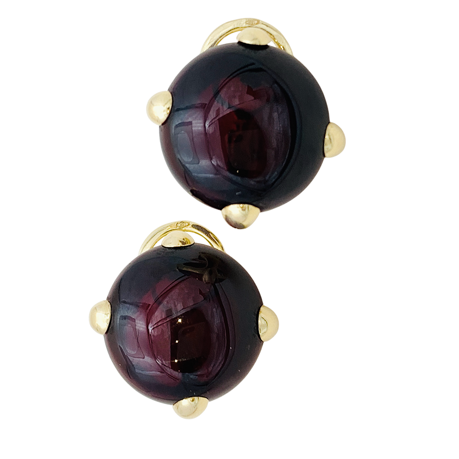 Boucles d'oreilles Pomellato, "Griffe", grenat, or jaune. 5