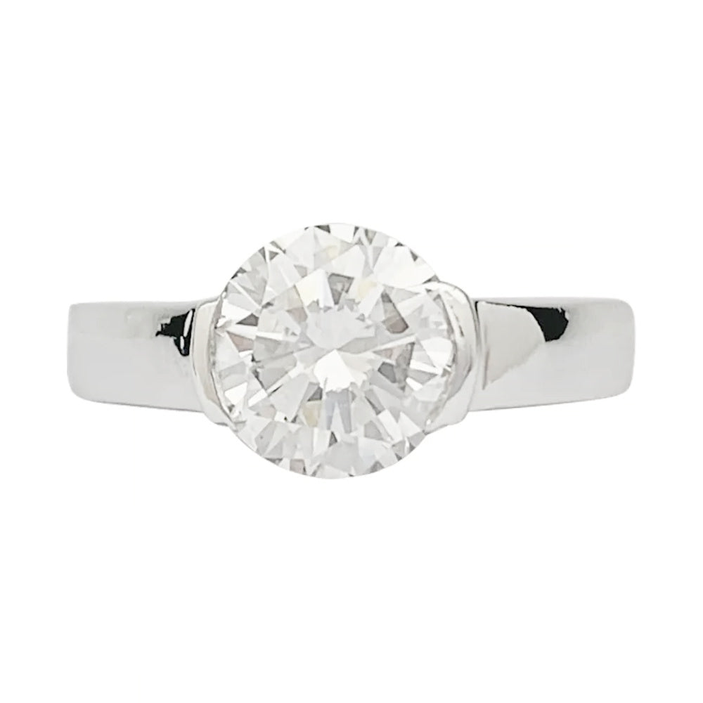 Solitaire en platine, diamant 1,82 carat 7