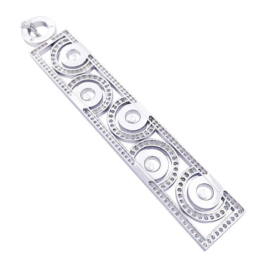 Collier Chopard, "Happy Spirit", en or blanc, diamants. 4