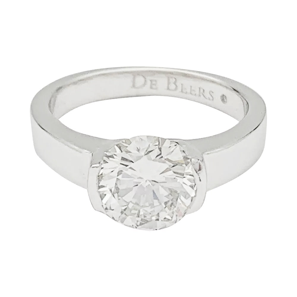 Solitaire en platine, diamant 1,82 carat 2