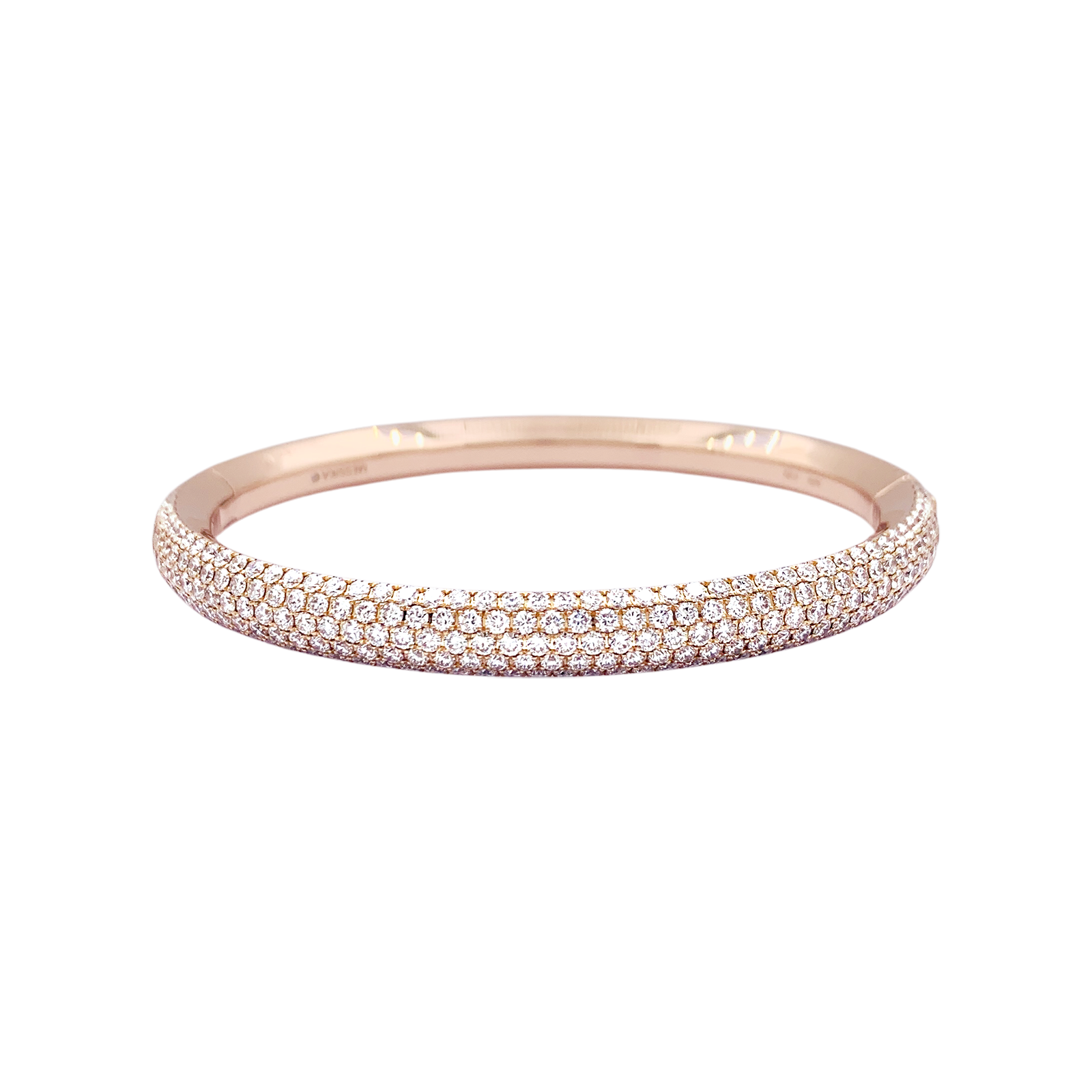 Bracelet Messika "Divine Enigma" or rose, diamants. 1