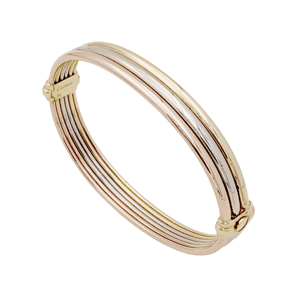 Bracelet CARTIER, « Vétéran » 3 tons d'or. 5