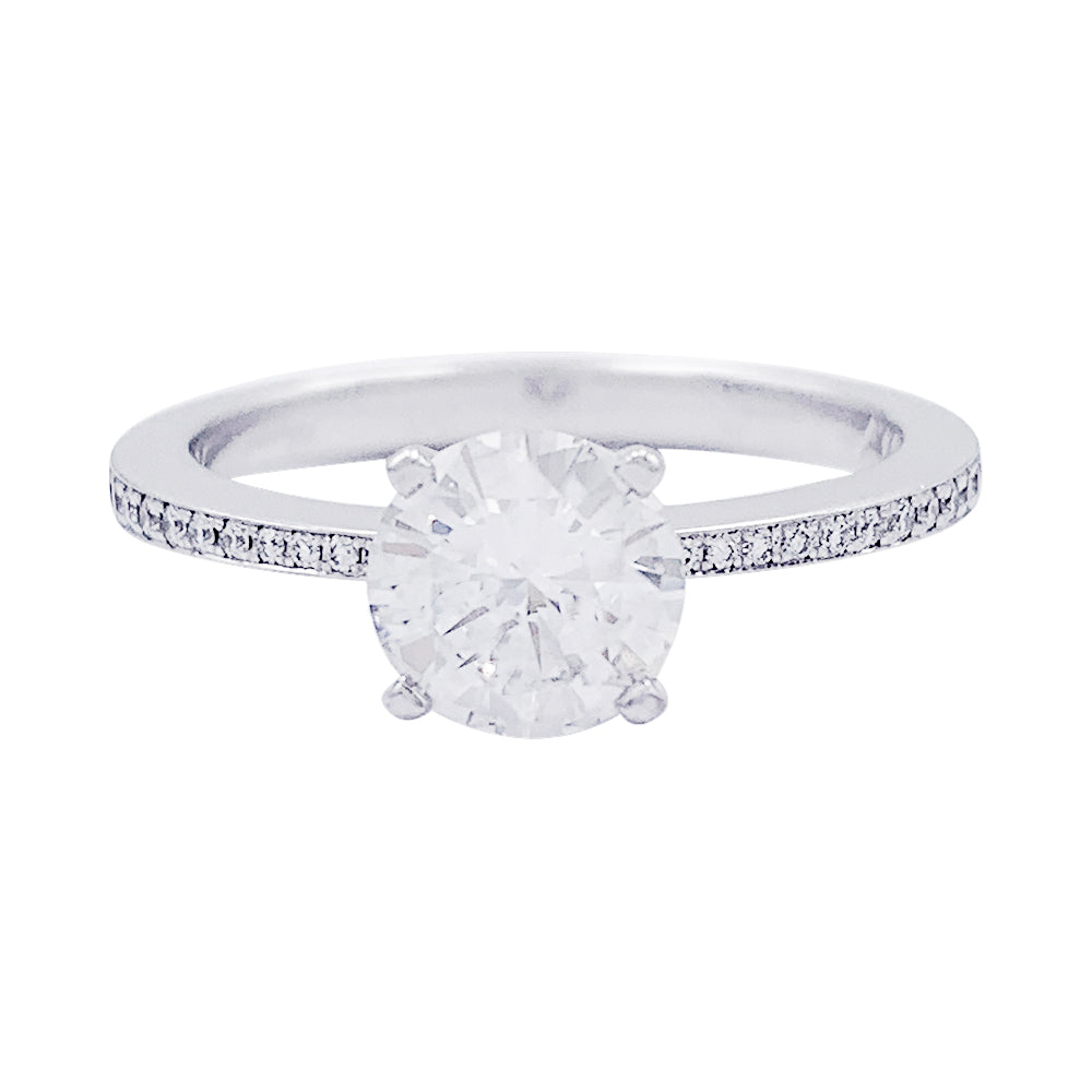 Bague Chopard diamant 1,01 ct, or blanc. 2
