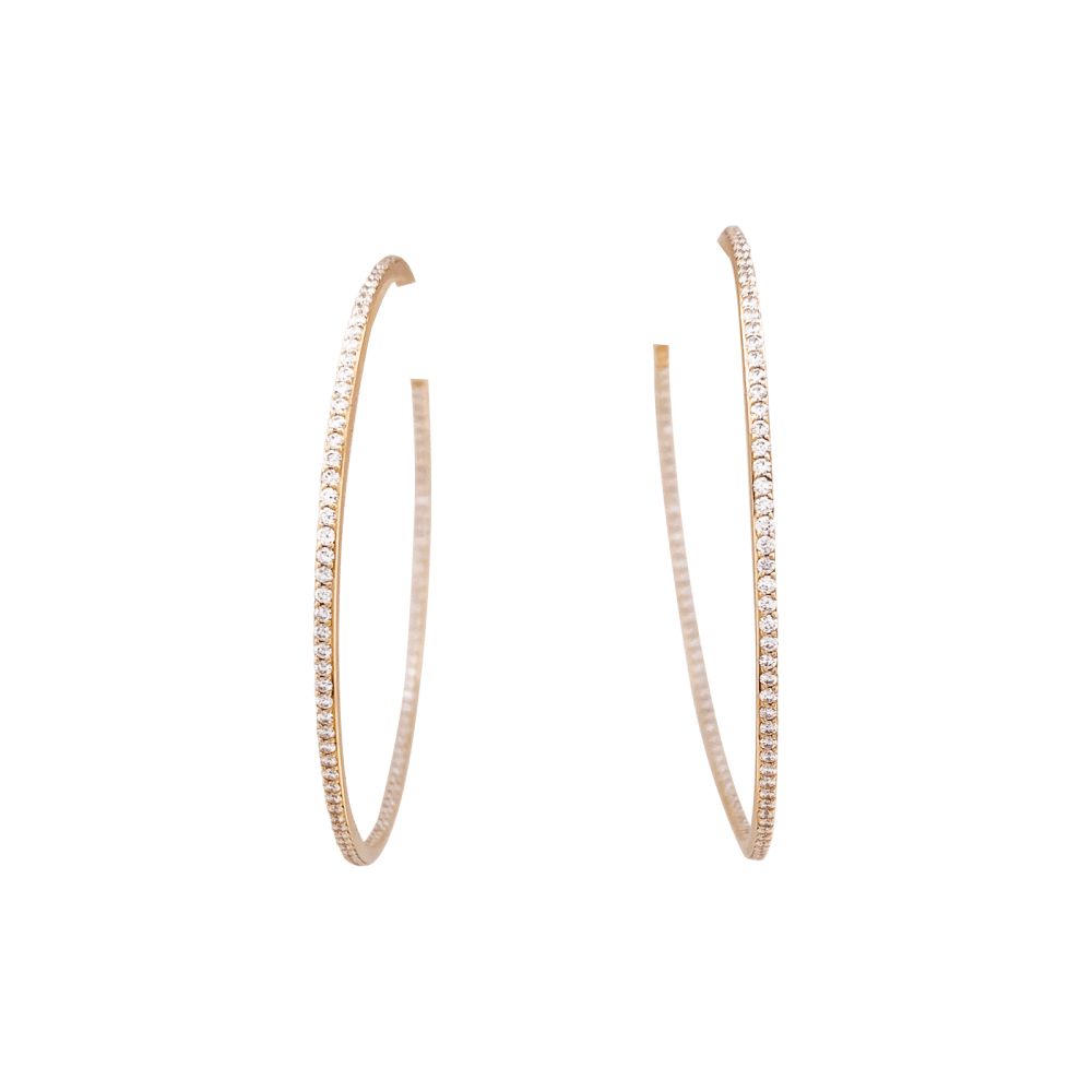 Créoles Messika "New Gatsby" or rose, diamants. 3