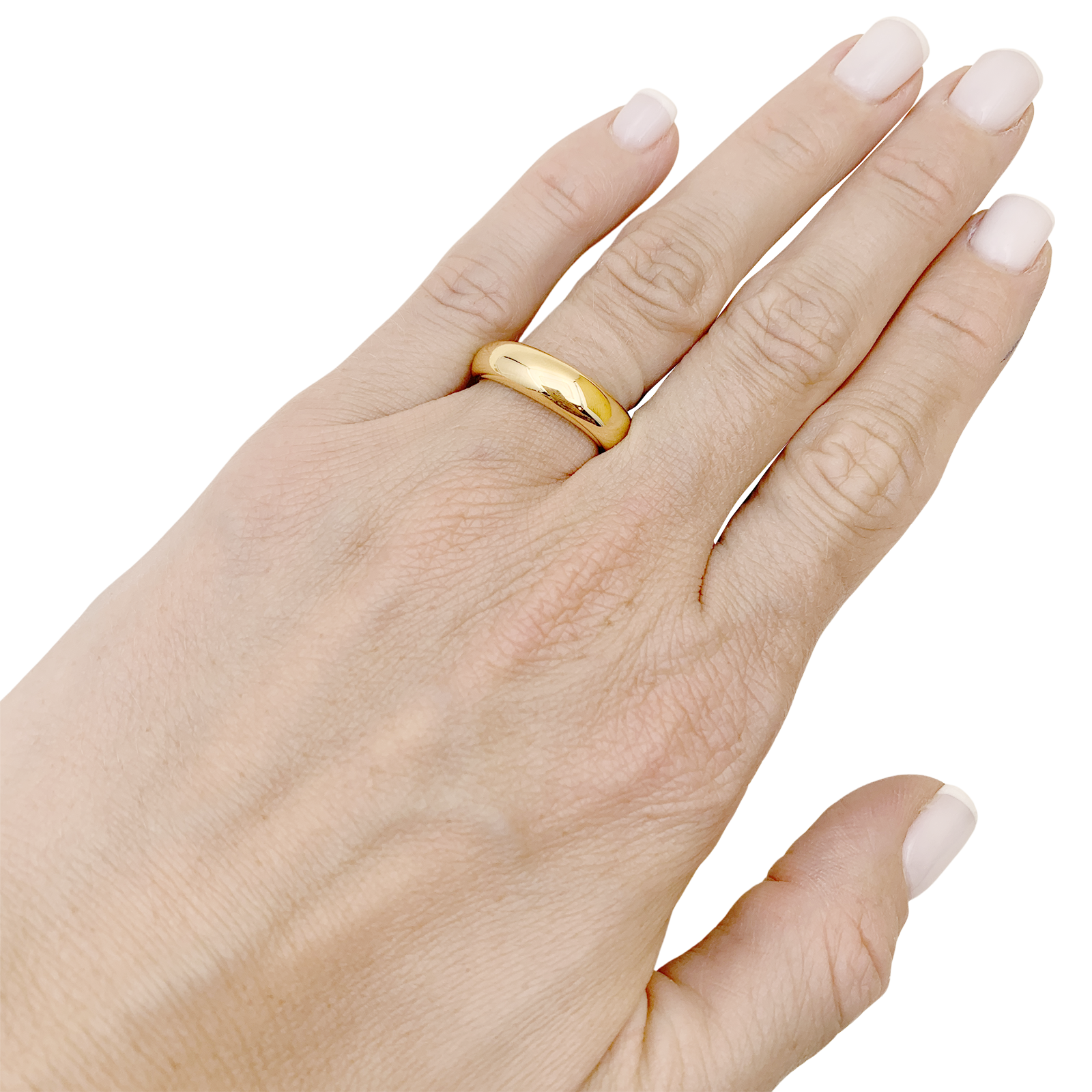 Bague jonc bombé en or jaune. 5
