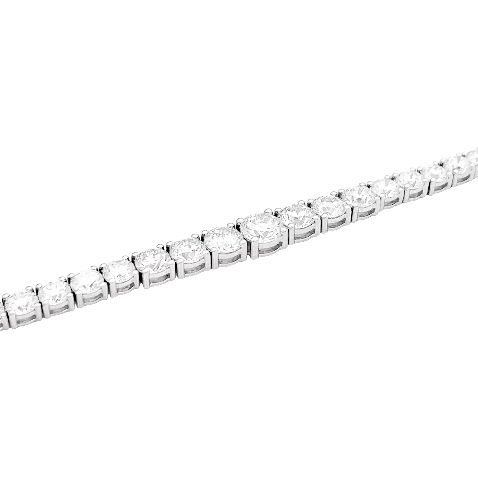 Collier rivière or blanc et diamants. 3