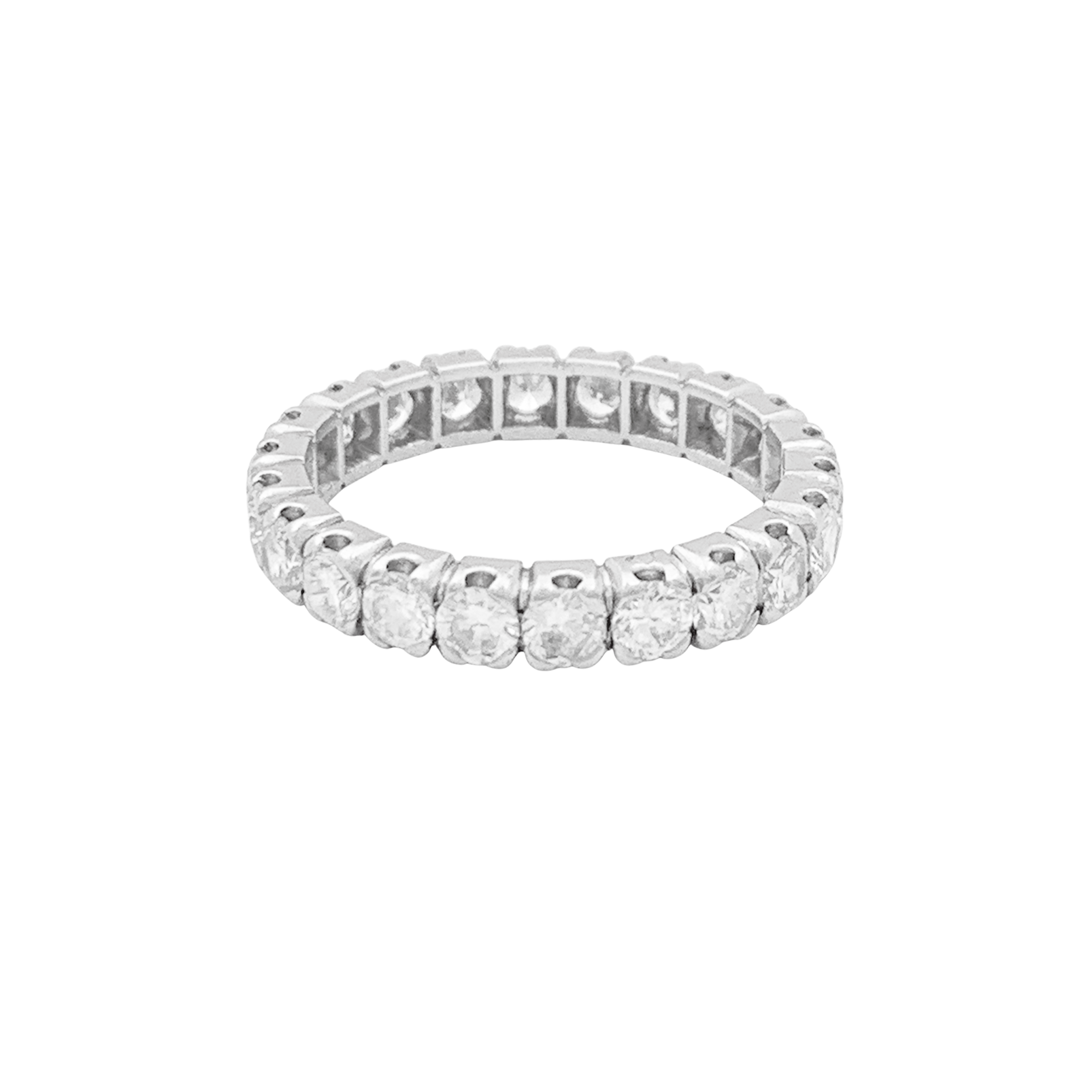 Bague alliance américaine platine et diamants. 2