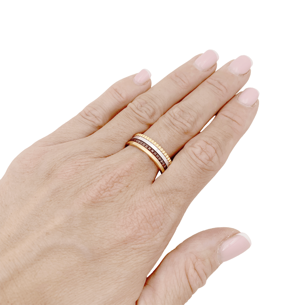 Bague Boucheron, "Quatre Classique Small",, en or rose, blanc et jaune. 5