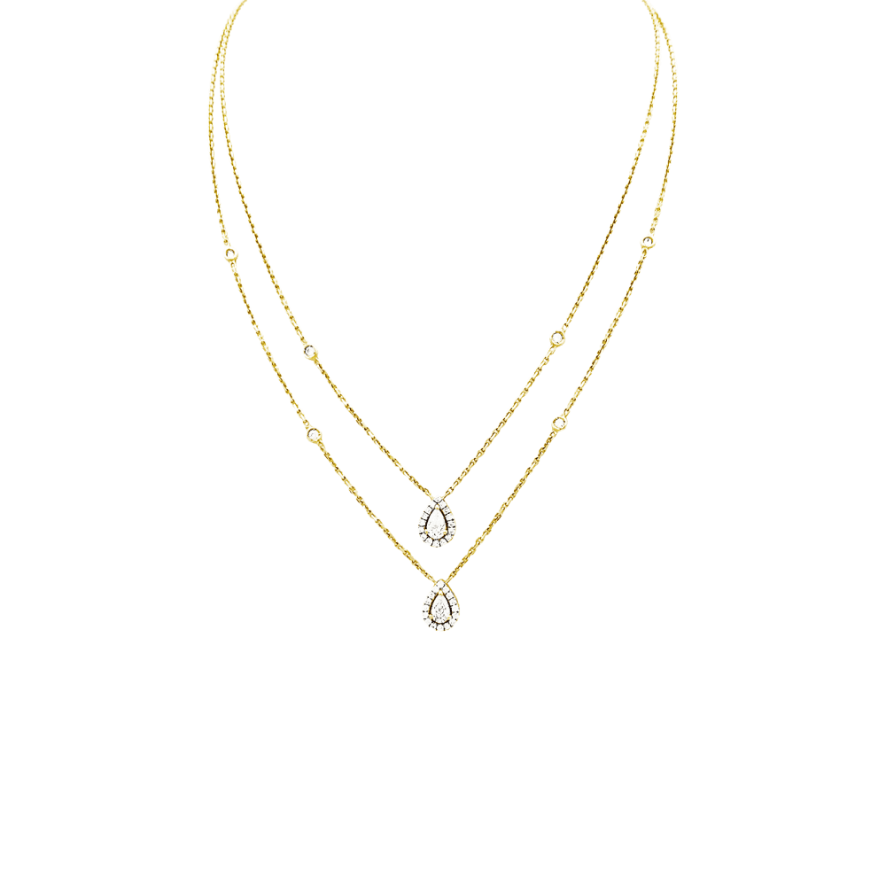 Collier Edouard NAHUM, or jaune et diamants. 1