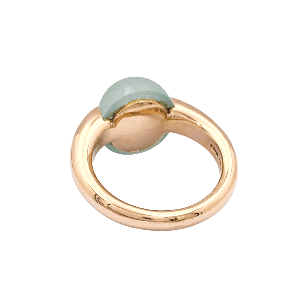 Bague Pomellato, "Luna", or rose, aigue-marine. 4