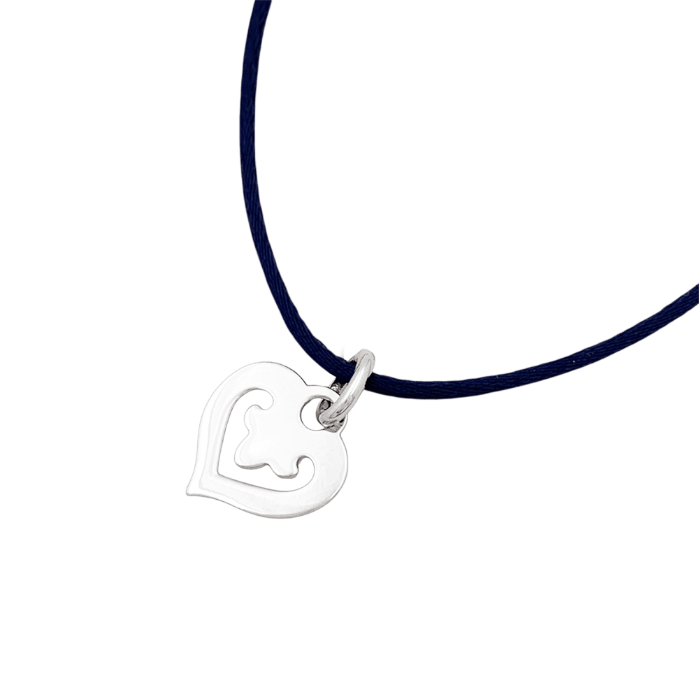 Pendentif O.J. Perrin, "Coeur Légende", or blanc. 4