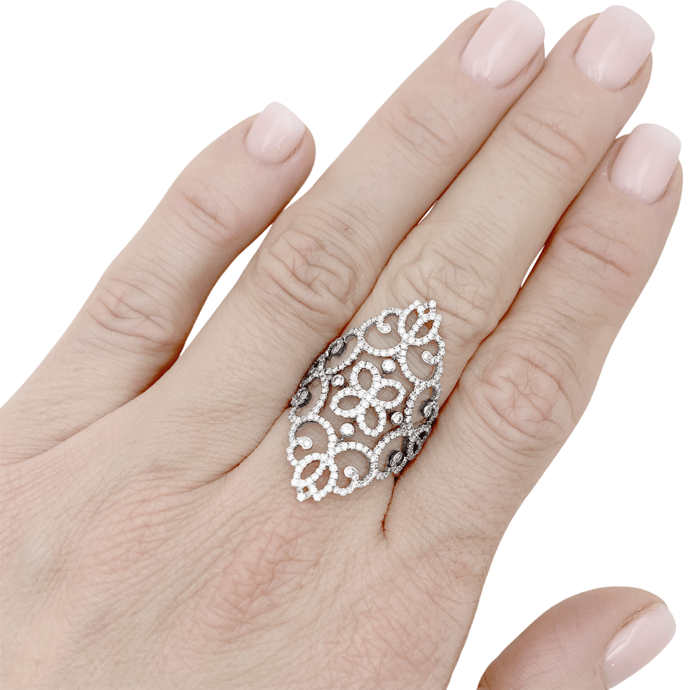 Bague Messika, "Eden", or blanc, diamants. 6