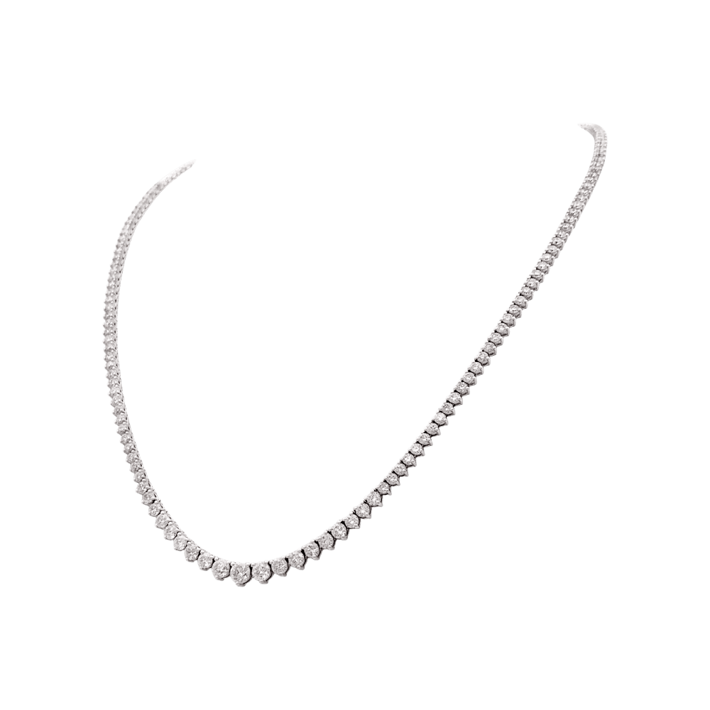 Collier rivière en or blanc et diamants. 5