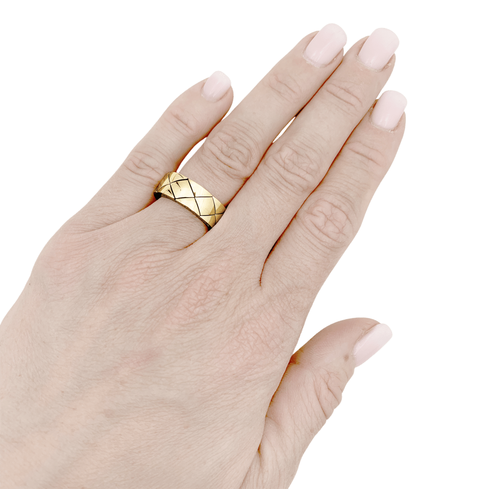 Bague Chanel, "Matelassé", or jaune. 5