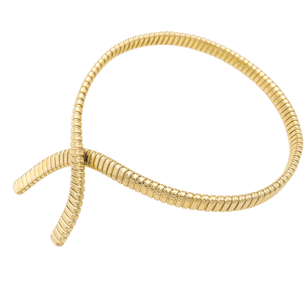 Collier "Tubogas" croisé, or jaune. 4