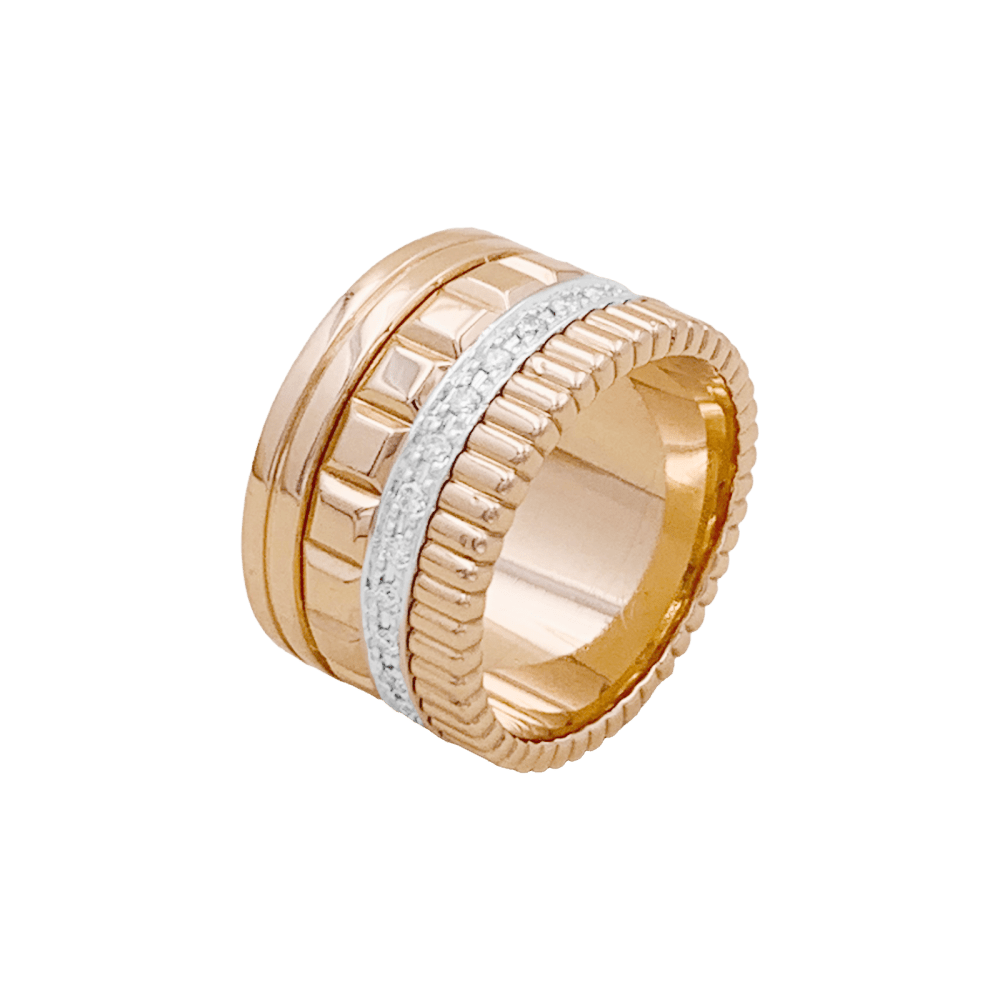 Bague Boucheron, «QUATRE RADIANT ÉDITION», deux ors et diamants. 4