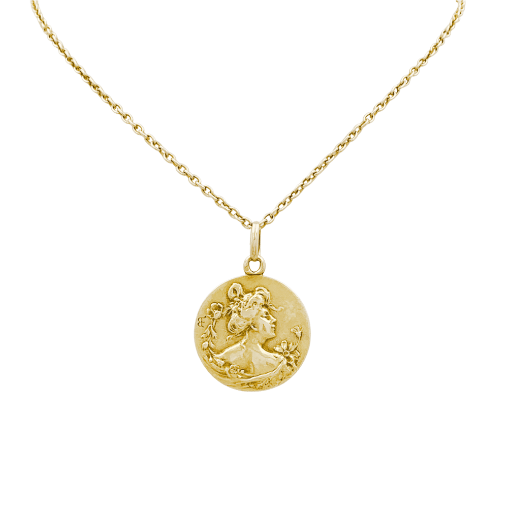Médaille Art Nouveau Prosper d'Epinay de Briort, or jaune. 1