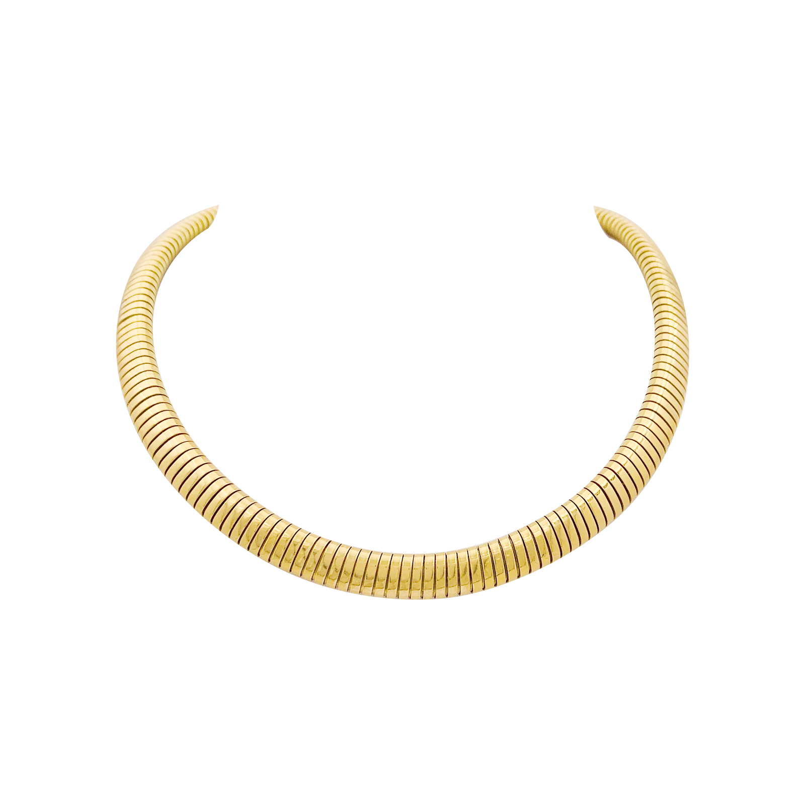 Collier, "Tubogas", or jaune. 1