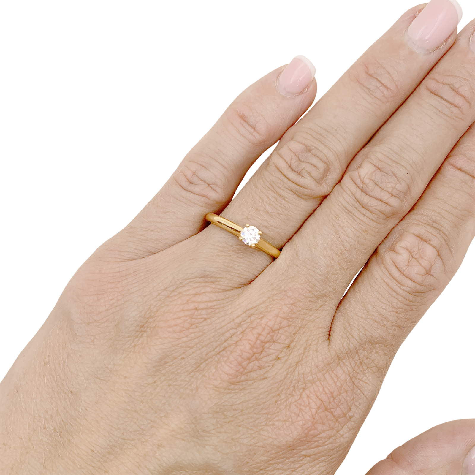 Solitaire Cartier,"1895", or jaune, diamant. 5