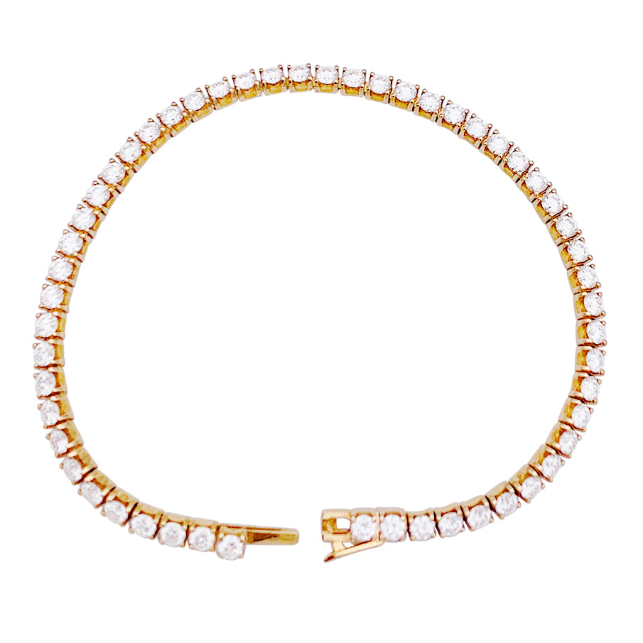 Bracelet Cartier, "Lignes Essentielles", or rose, diamants. 1