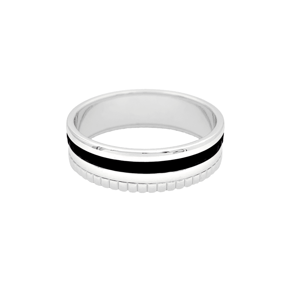 Bague Boucheron,"Quatre Black Edition Small", en or blanc. 2
