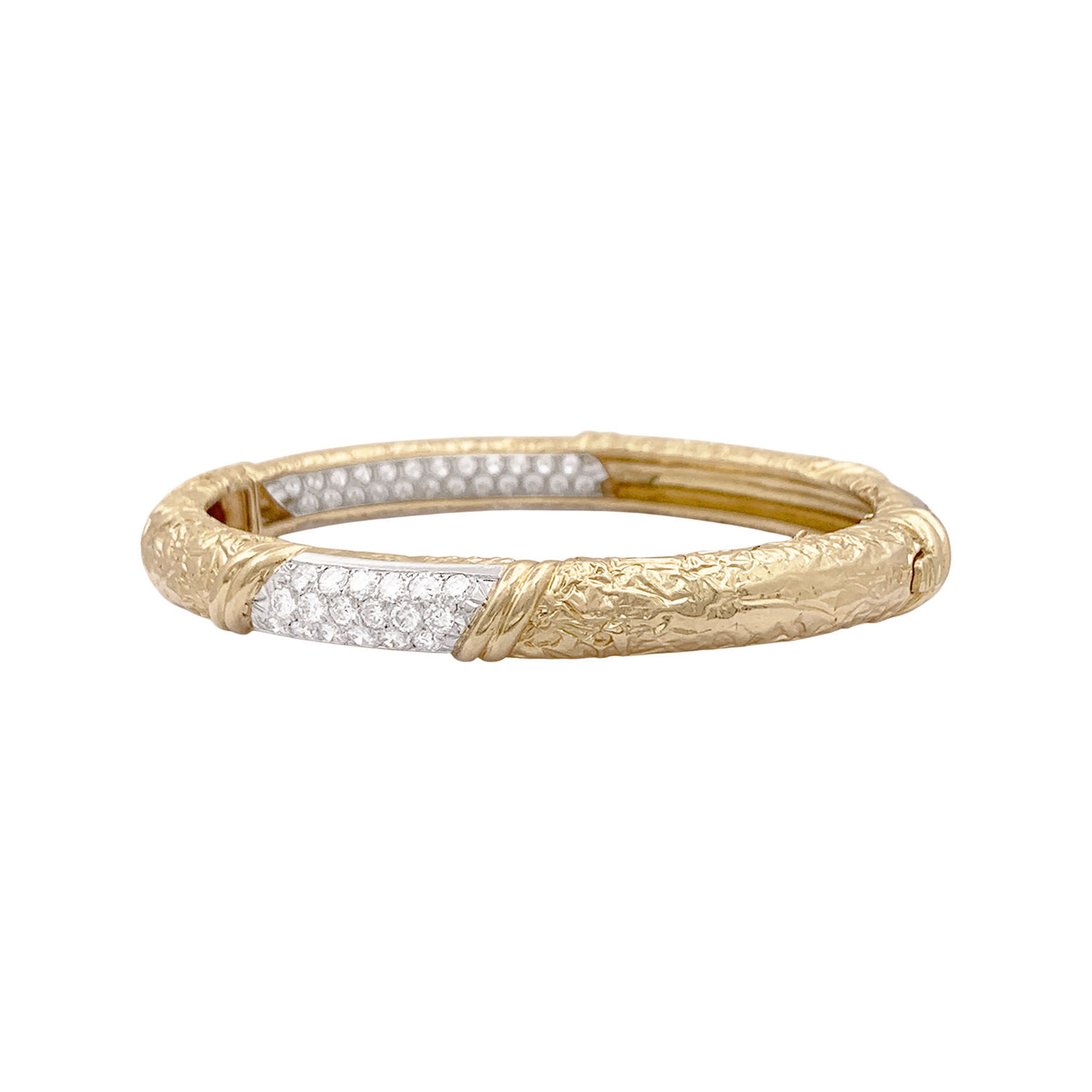 Bracelet jonc Van Cleef & Arpels, or jaune et diamants 2