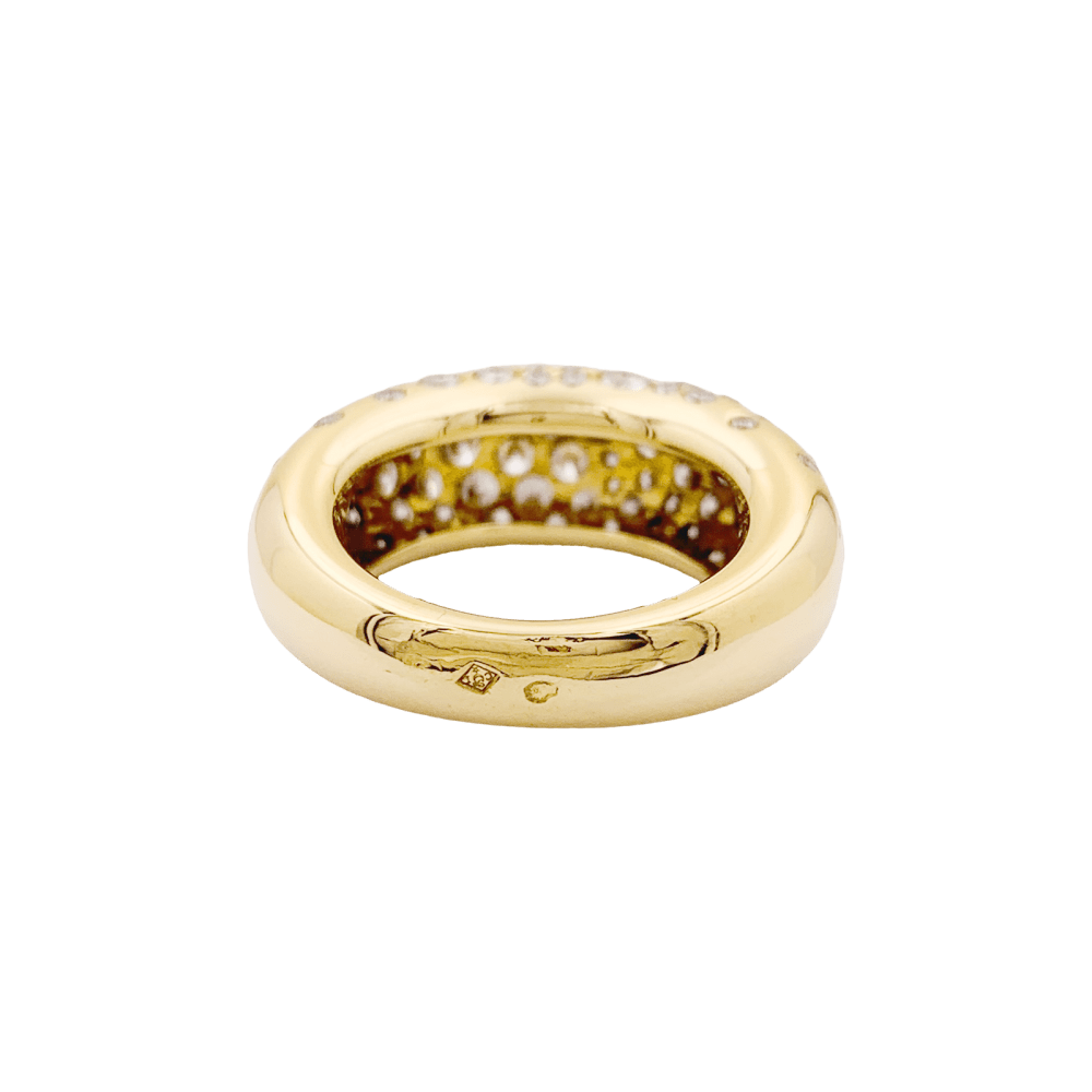 Bague Chaumet, "Grains de Caviar", or jaune et diamants. 3