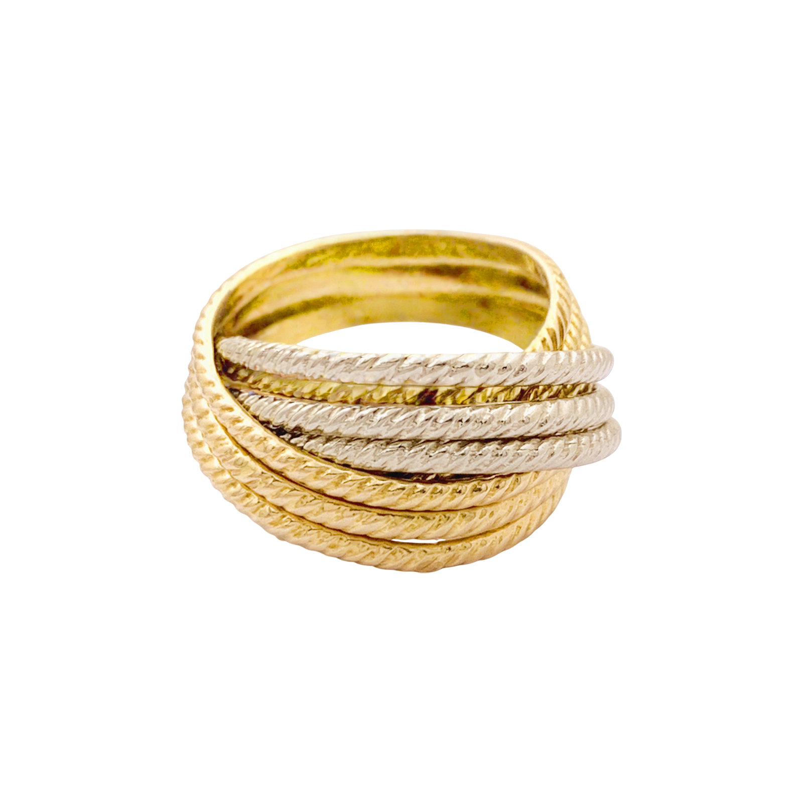 Bague multi-jonc trois ors. 3