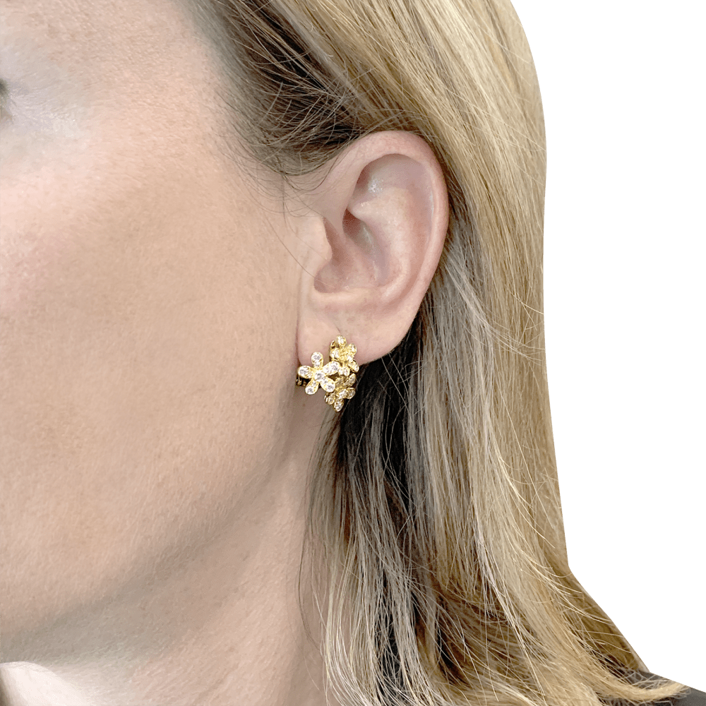 Boucles d'oreilles Van Cleef & Arpels, "Socrate", or jaune, diamants. 8