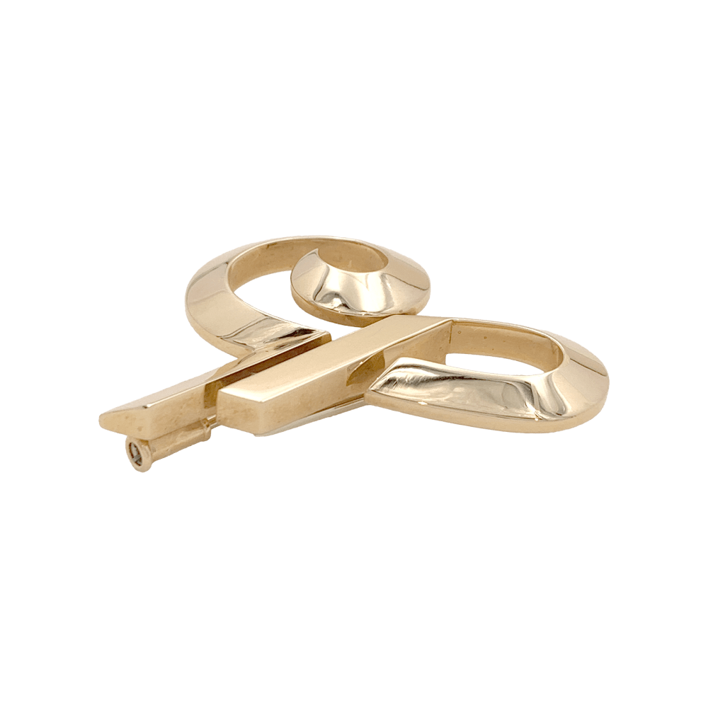Broche Cartier, « Initiales », or jaune. 3