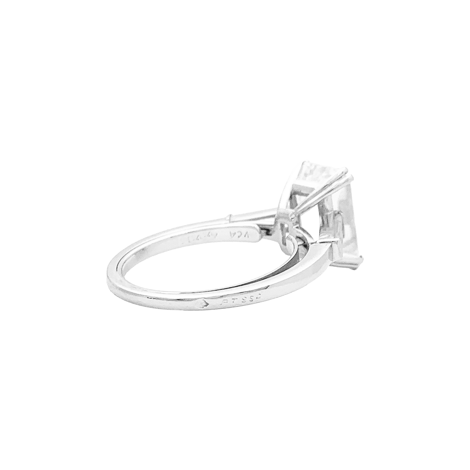 Bague solitaire Van Cleef & Arpels, diamant taille émeraude 4,01 cts. 6