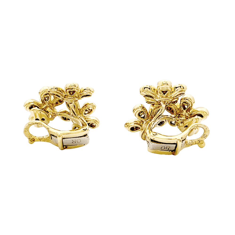 Boucles d'oreilles Van Cleef & Arpels, "Socrate", or jaune, diamants. 6