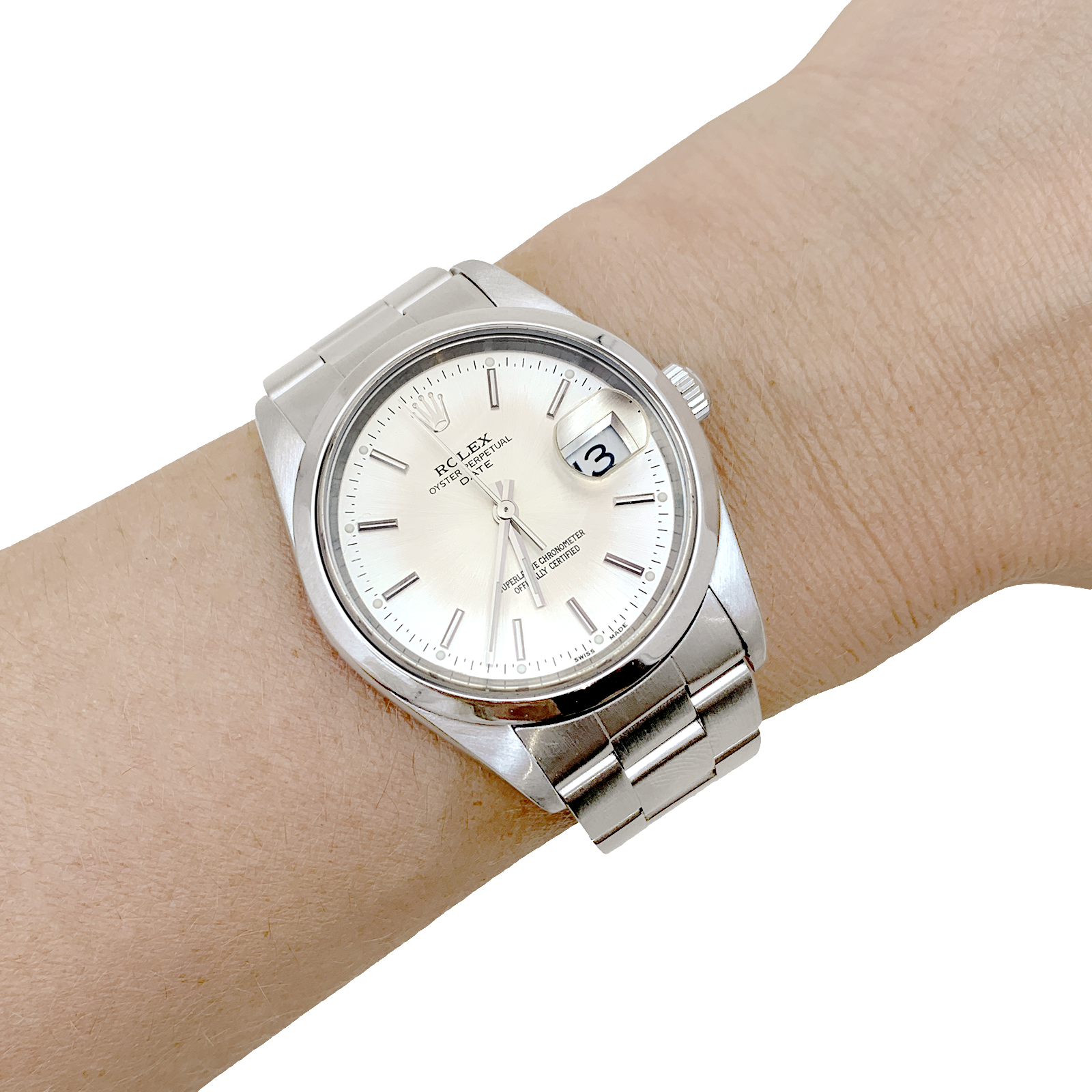 Montre Rolex, "Oyster Perpetual Date", acier. 6
