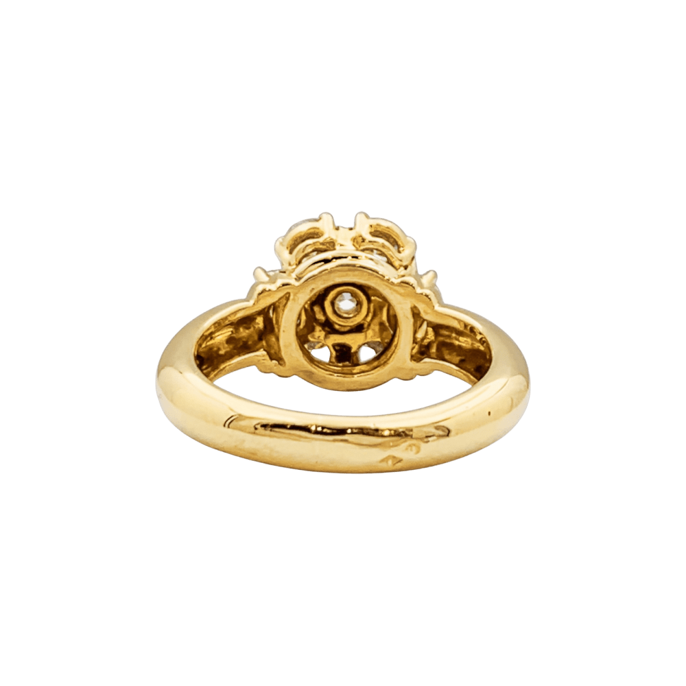 Bague « Fleur », or jaune et diamants. 2