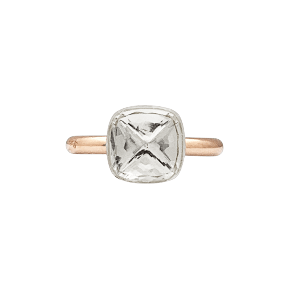 Bague Pomellato, "Nudo Classique", deux ors et topaze blanche. 1